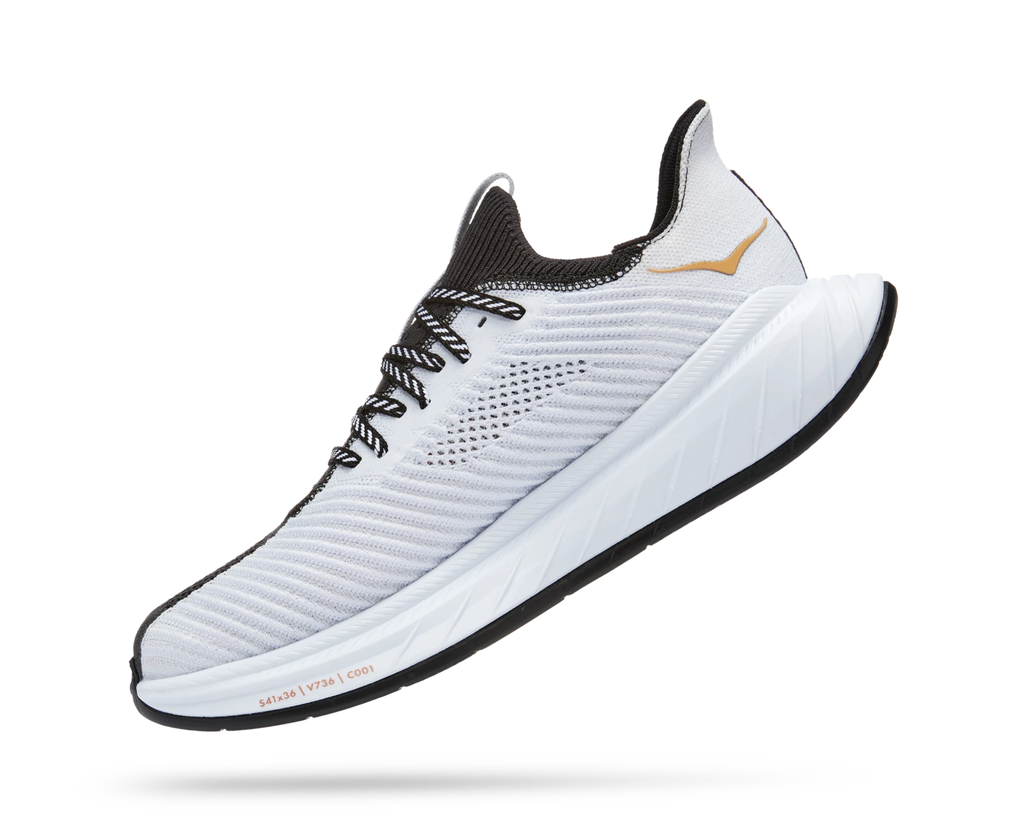 Hoka Men's Carbon X 3 (BWHT - Black/White) 4 Hoka Men's Carbon X 3 (BWHT - Black/White) - Image 4