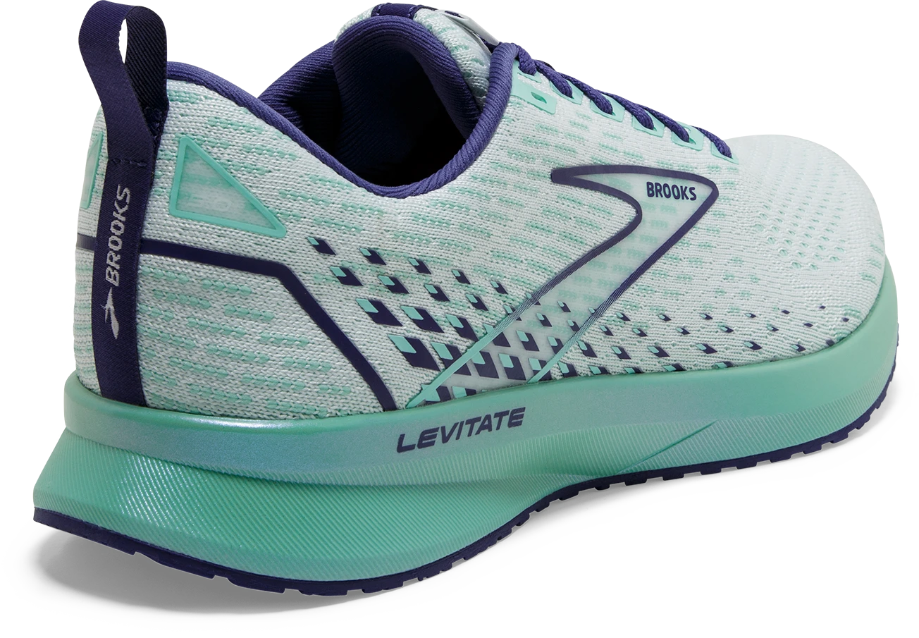 BROOKS Women's Levitate 5 (127 - White/Navy Blue/Yucca) 4 BROOKS Women's Levitate 5 (127 - White/Navy Blue/Yucca) - Image 4
