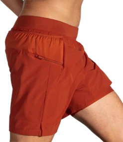 BROOKS Men's Sherpa 7" 2-in-1 Short (644 - Red Clay) -Cheap Brooks Store 211333 644 MV Sherpa 7in 2in1 Short