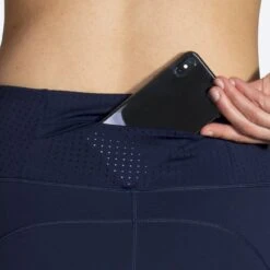 BROOKS Women's Method 1/2 Crop Tight (451 - Navy) -Cheap Brooks Store 221477 451 d1 method half crop tight womens womens running tight