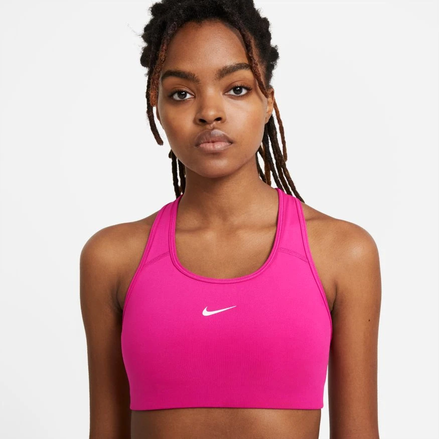 Nike Women’s Swoosh Medium-Support Padded Bra (633 - Fireberry/White) 3 Nike Women’s Swoosh Medium-Support Padded Bra (633 - Fireberry/White) - Image 3