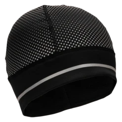 Nathan HyperNight Reflective Pony Tail Beanie (Black/Geo Print)