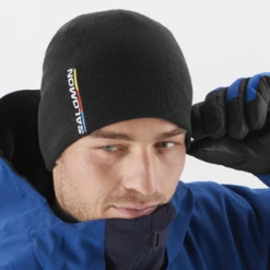 Salomon Graphic Beanie (Deep Black) -Cheap Brooks Store 40796B08 A184 4F33 B495 F93BD681BFC0