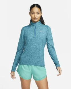Nike Women’s Element 1/2 Zip Running Top (404 - Marina/Washed Teal/Heather)