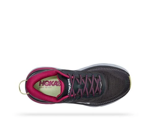 Hoka Women's Bondi 7 (BGFF - Blue Graphite/Festival Fuchsia) 5 Hoka Women's Bondi 7 (BGFF - Blue Graphite/Festival Fuchsia) - Image 5