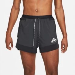 Nike Men's DRI-FIT Flex Stride Trail Shorts (010 - Black/Dark Smoke Grey/White)