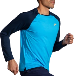 BROOKS Men's Atmosphere Long Sleeve 2.0 (499 - Spring Break/Navy)