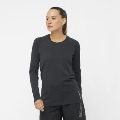 Salomon Women’s Sense Over Seaon Long Sleeve (Deep Black)