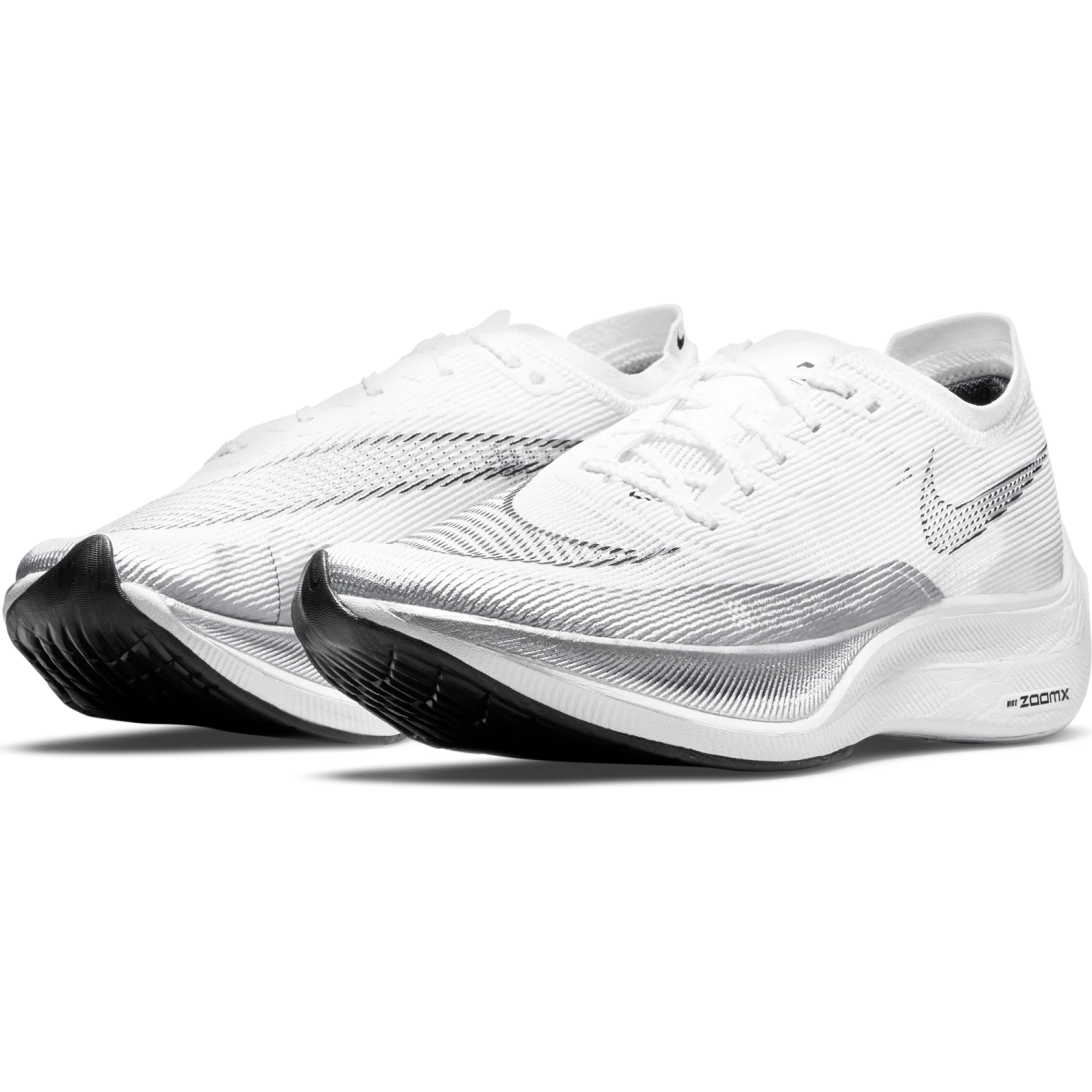Nike Men's ZoomX Vaporfly NEXT% 2 (100 - White/Black-Metallic Silver) 1 Nike Men's ZoomX Vaporfly NEXT% 2 (100 - White/Black-Metallic Silver)