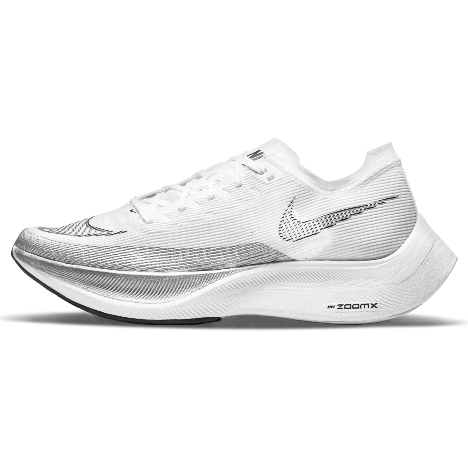 Nike Men's ZoomX Vaporfly NEXT% 2 (100 - White/Black-Metallic Silver) 2 Nike Men's ZoomX Vaporfly NEXT% 2 (100 - White/Black-Metallic Silver) - Image 2