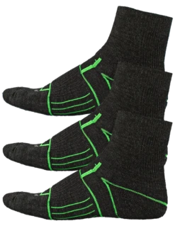 Unisex ISW Isolwool Trail Cuff 3-pair Pack (Charcoal)