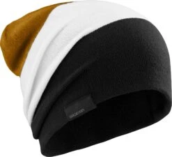 Salomon Flatspin Reversible Beanie (Black/White/Bronze Brown)