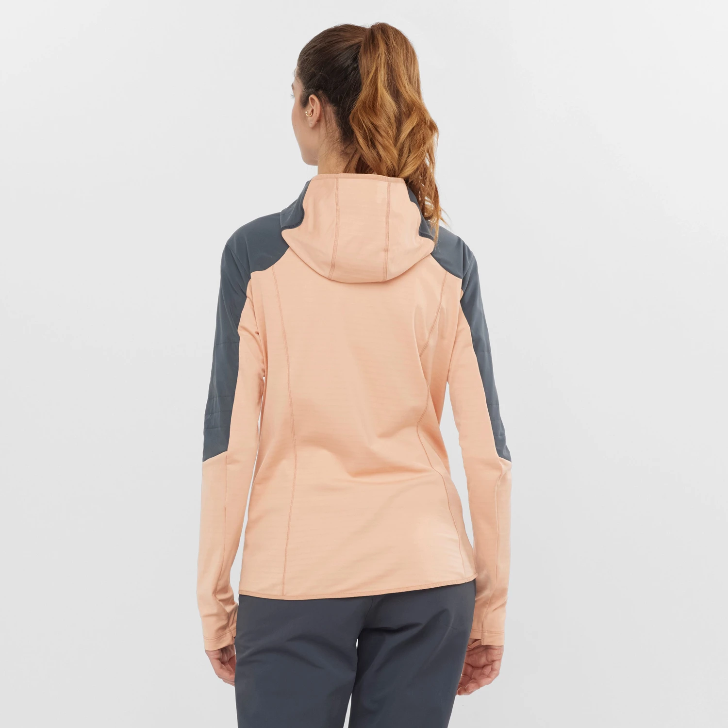 Salomon Women's Outline All Season Hybrid Midlayer (Sirocco/Ebony) 3 Salomon Women's Outline All Season Hybrid Midlayer (Sirocco/Ebony) - Image 3