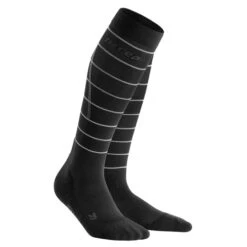 CEP Men's Reflective Compression Tall Socks (Black) -Cheap Brooks Store reflective tall sock black 3 540x d632b782 5ad1 4b7a b9d3 6c60819e7ee4