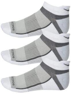Saucony Inferno Ultralight No Show Socks 3-Pack (100 - White)